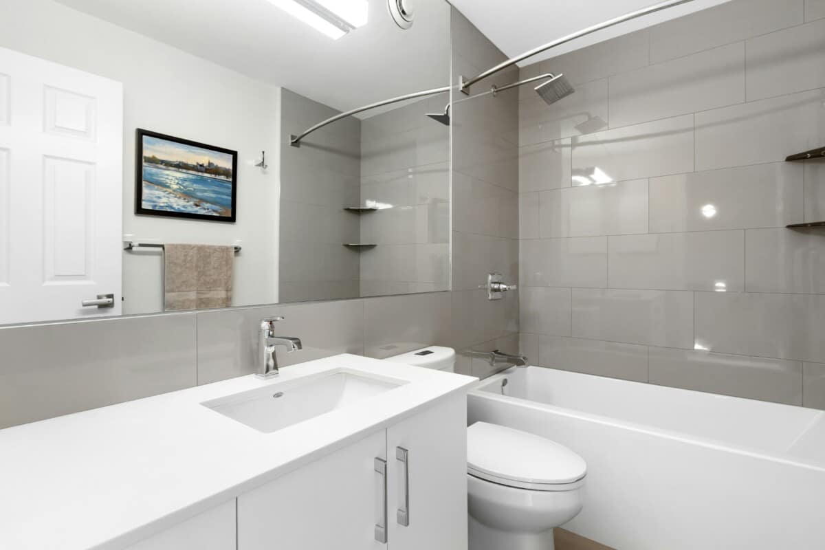 Shower wall panelling within a bathroom